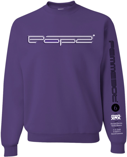 Purple Sweatshirtwith Logo Design PNG Image