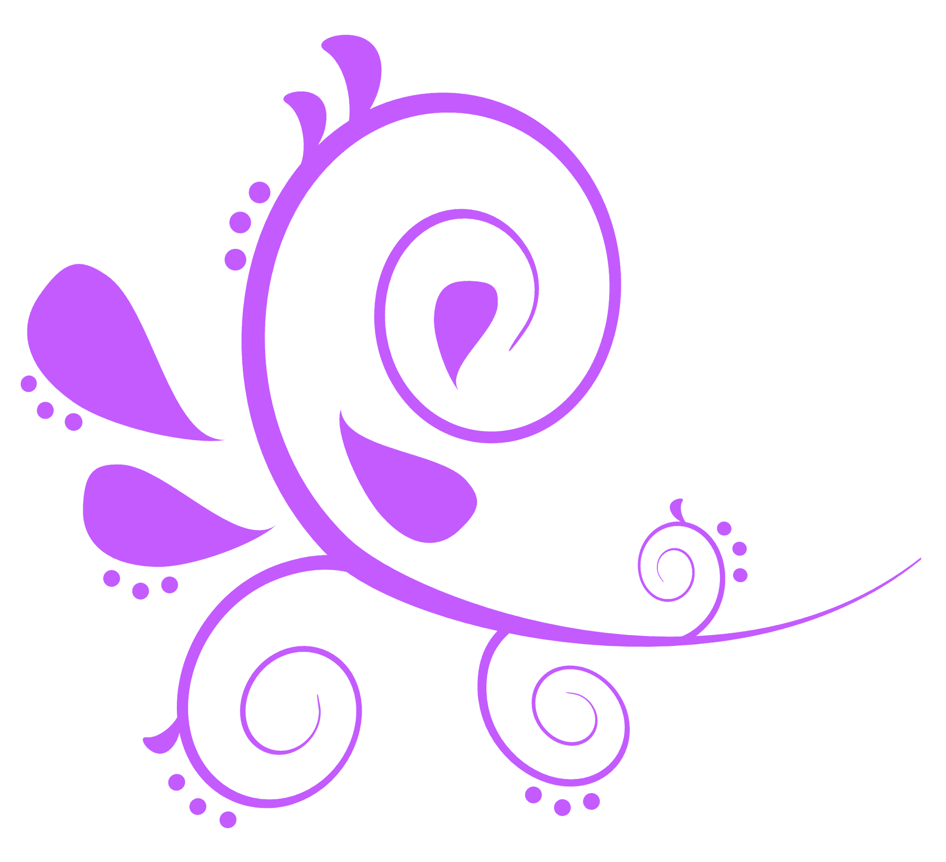 Purple Swirl Flourish Graphic PNG Image