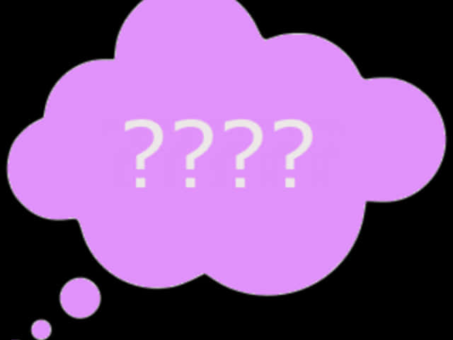 Purple Thought Bubble Question Marks PNG Image