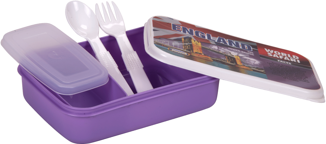 Purple Tiffin Boxwith England Theme PNG Image