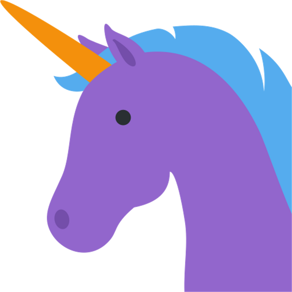 Purple Unicorn Graphic PNG Image