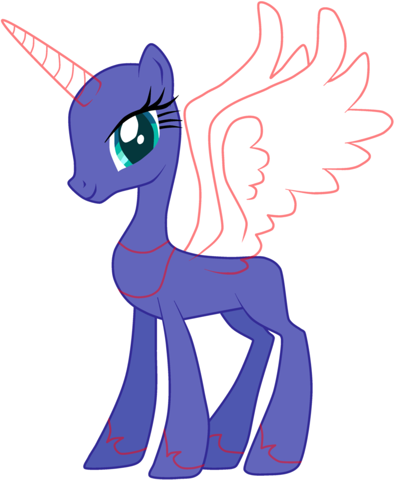 Purple Unicorn Pegasus M L P Base PNG Image