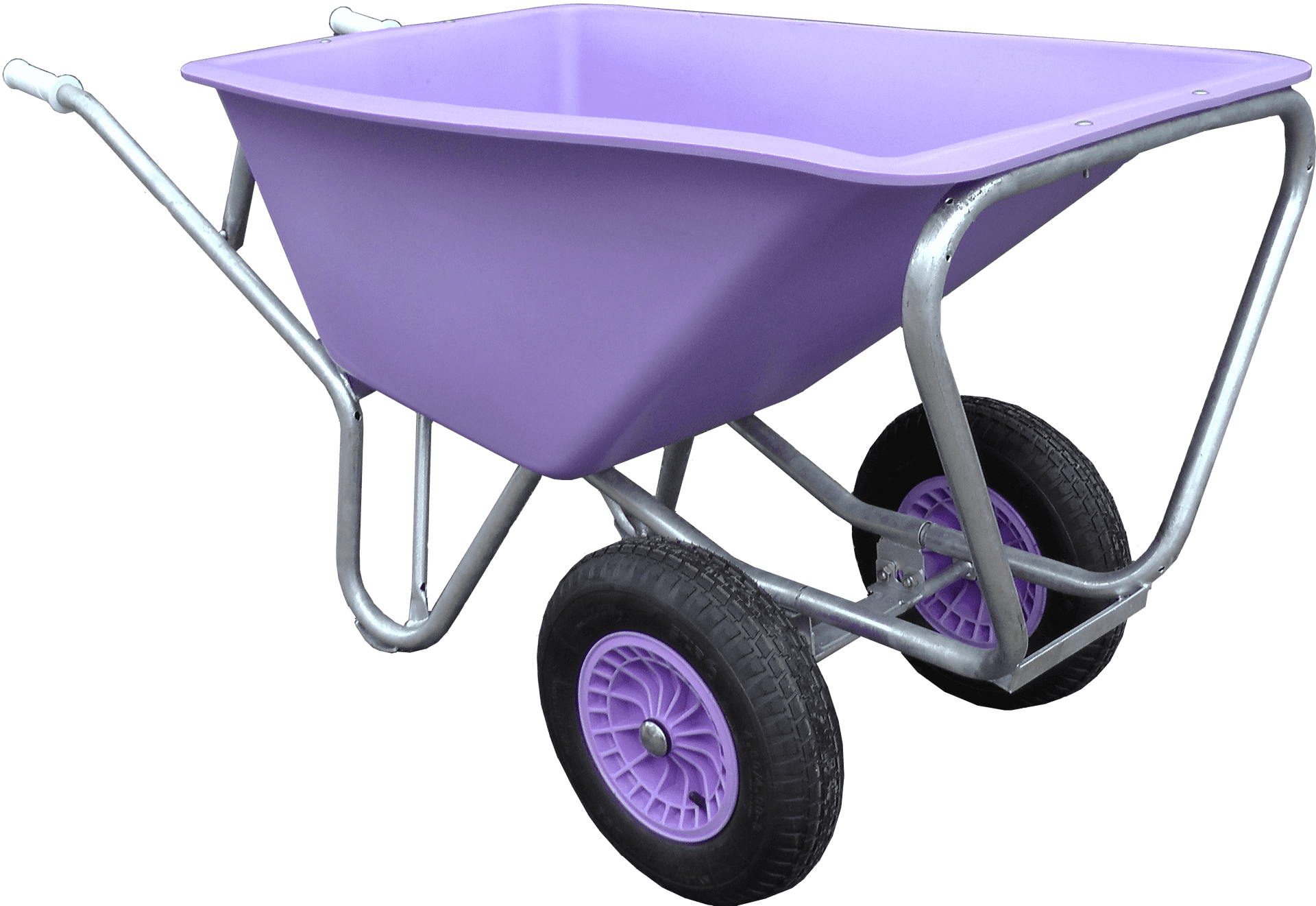 Purple Wheelbarrow Isolated Background PNG Image