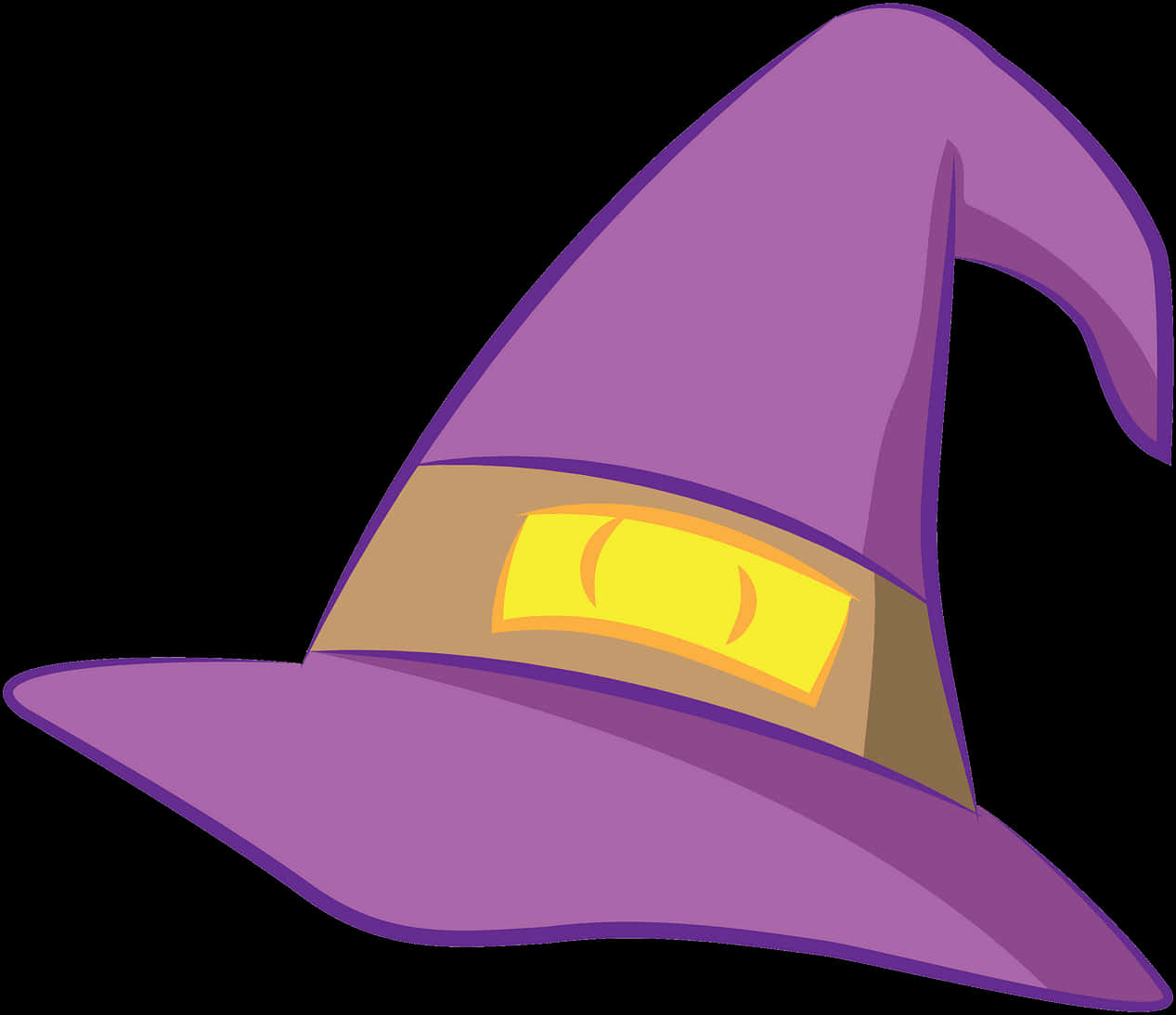 Purple Witch Hat Cartoon PNG Image