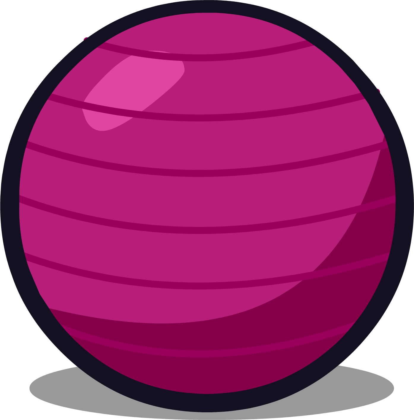 Purple Yoga Ball Exercise Equipment PNG Image