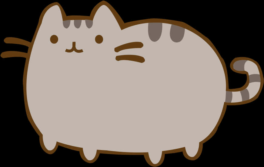 Pusheen Cat Cartoon Illustration PNG Image