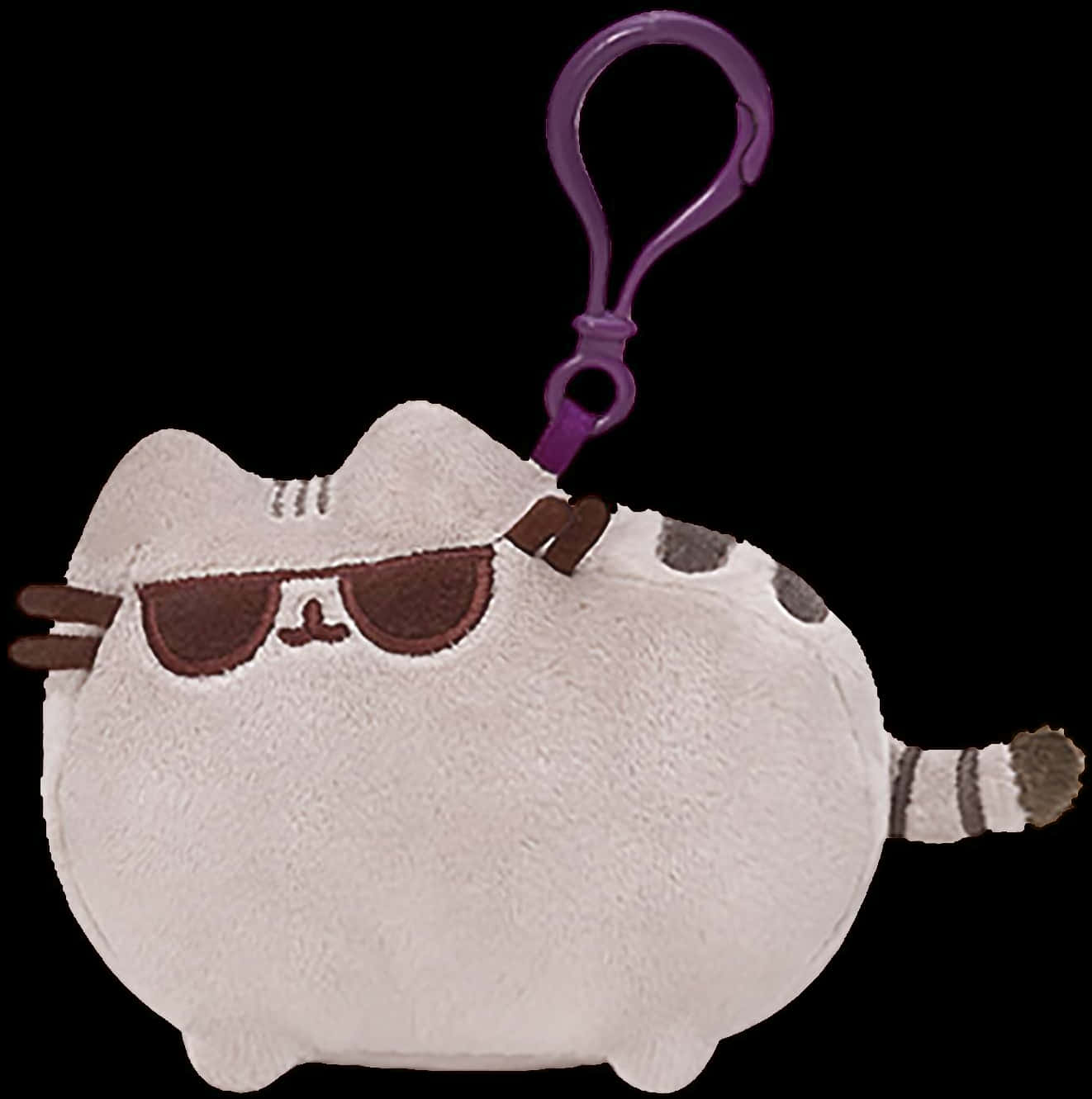 Pusheen Keychainwith Sunglasses PNG Image