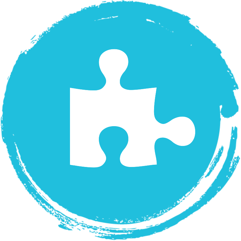 Puzzle Piece Icon Blue Background PNG Image