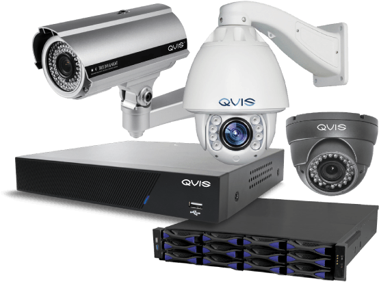 Q V I S Security Camera System Components PNG Image