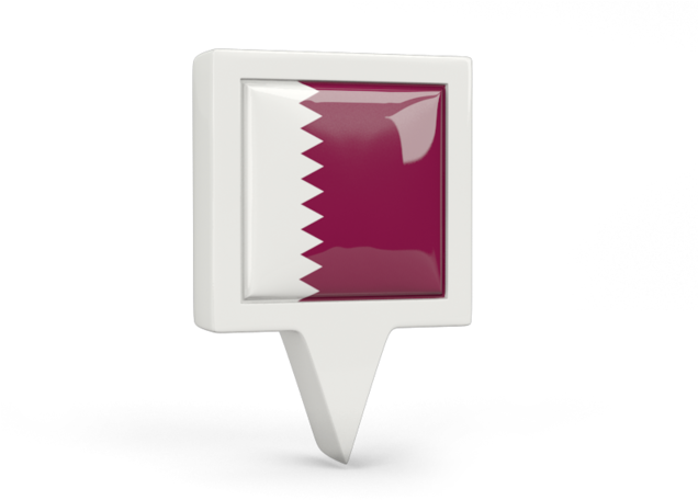 Qatar Flag Pin Design PNG Image