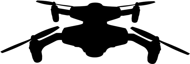 Quadcopter Drone Silhouette PNG Image