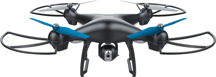 Quadcopter Dronewith Camera PNG Image