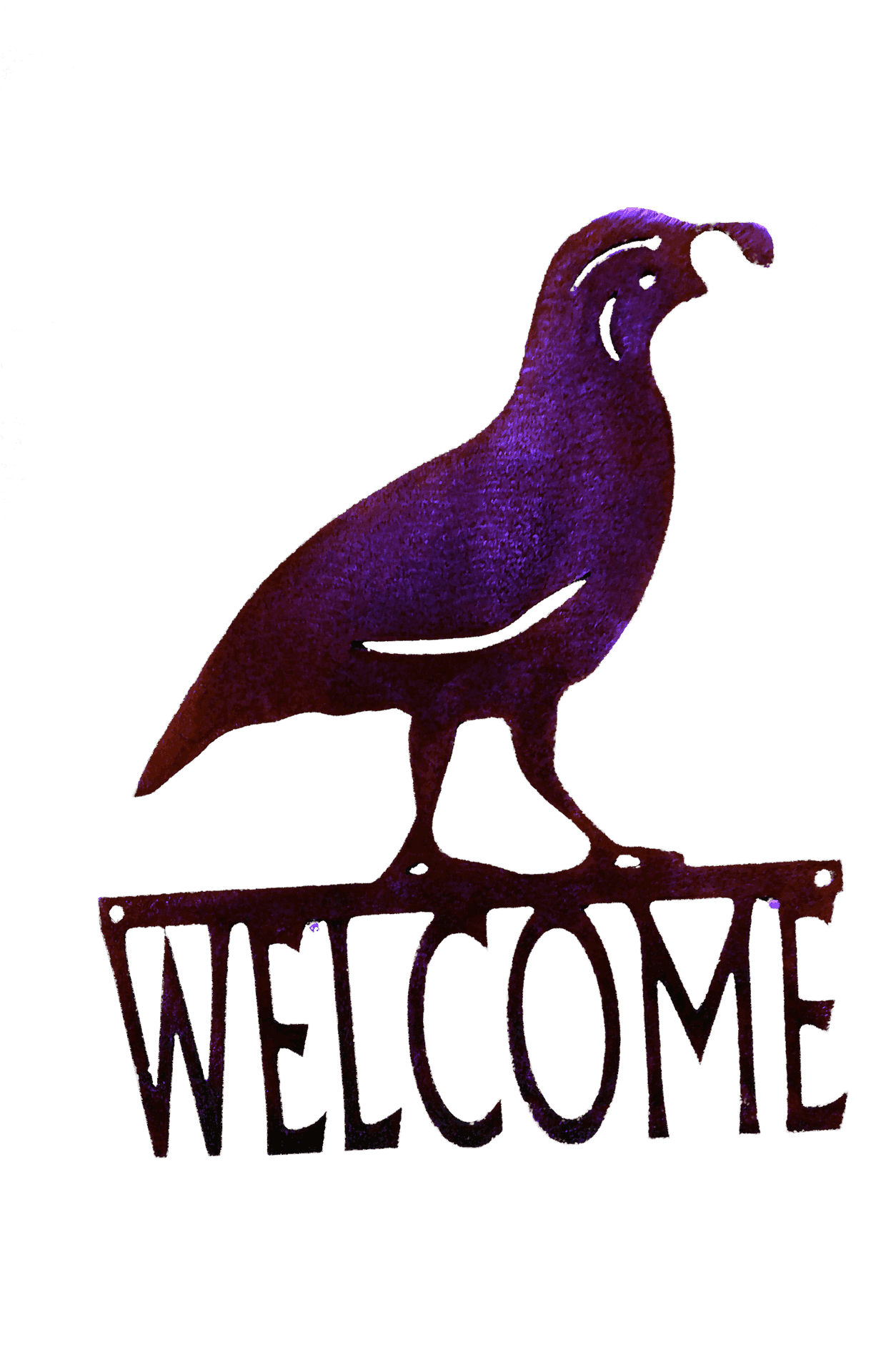 Quail Welcome Sign PNG Image