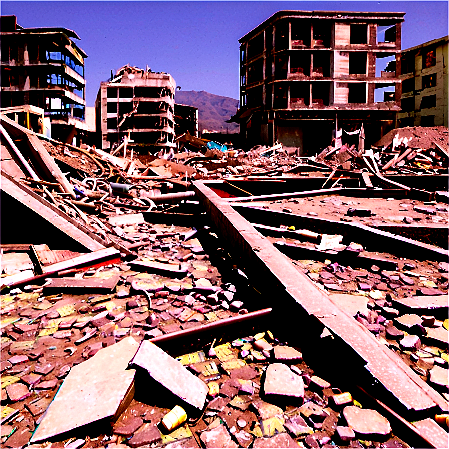 Quake-damaged City Png Yhv26 PNG Image