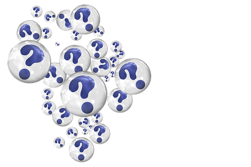 Question Mark Bubbles Abstract PNG Image