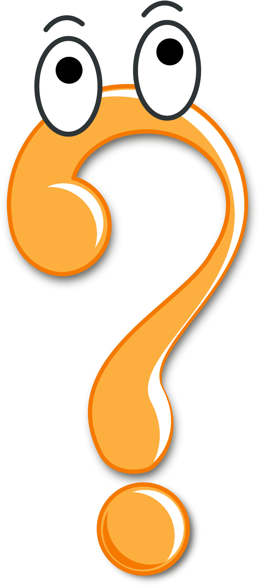 Question Mark Cartoon Character PNG Image