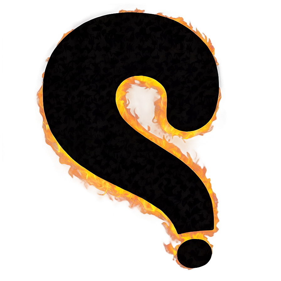 Question Mark In Fire Png Equ51 PNG Image