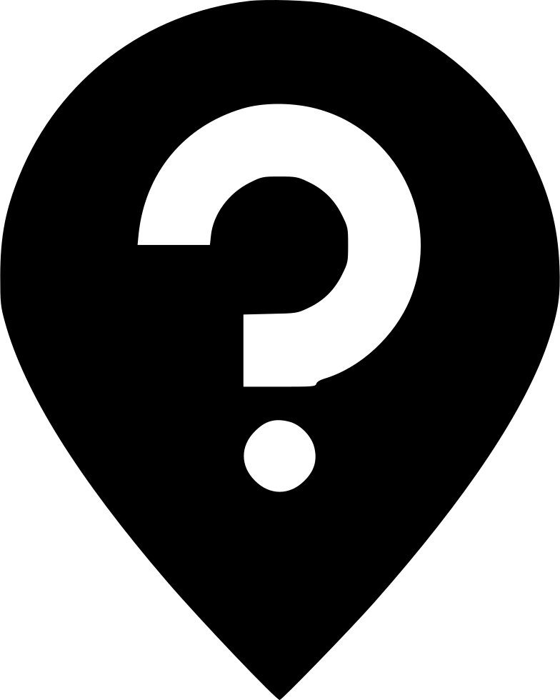 Question Mark Location Pin Icon PNG Image