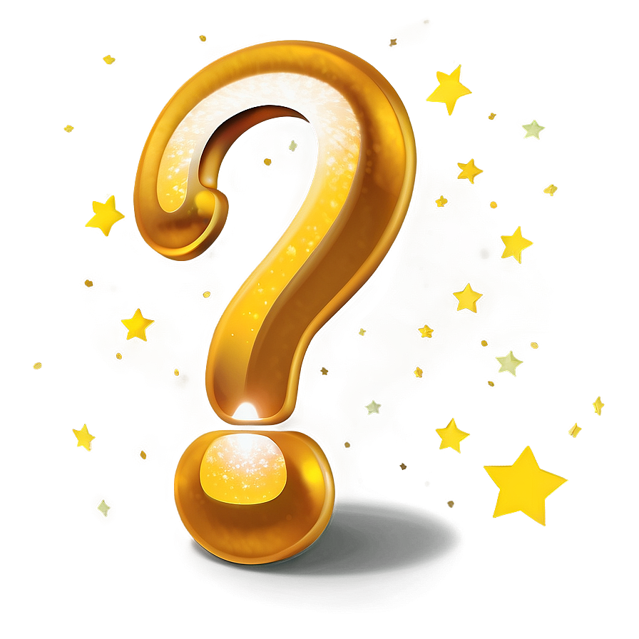 Question Mark With Stars Png 04292024 PNG Image