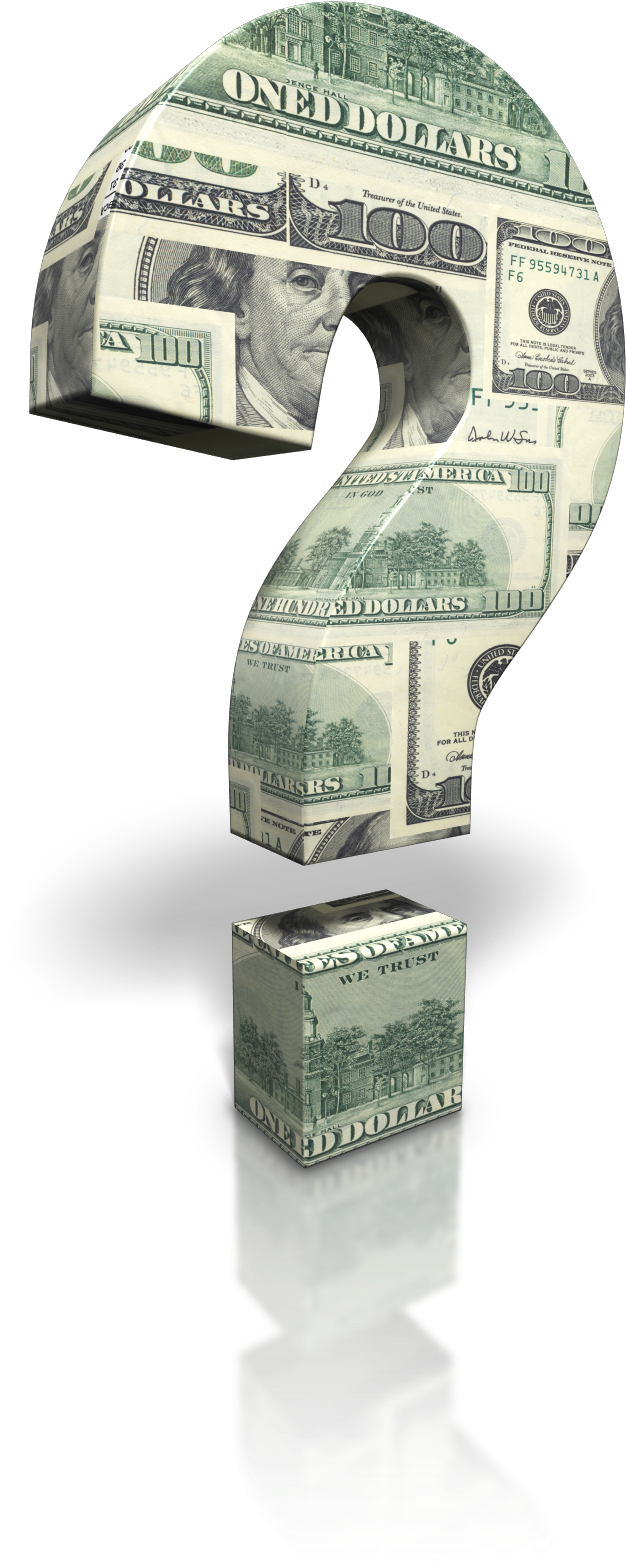 Question Mark100 Dollar Bill PNG Image