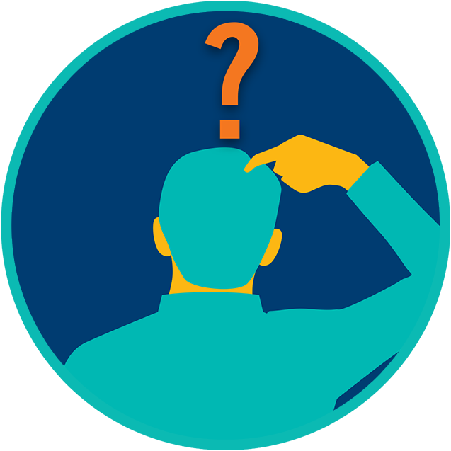 Questioning Man Silhouette PNG Image