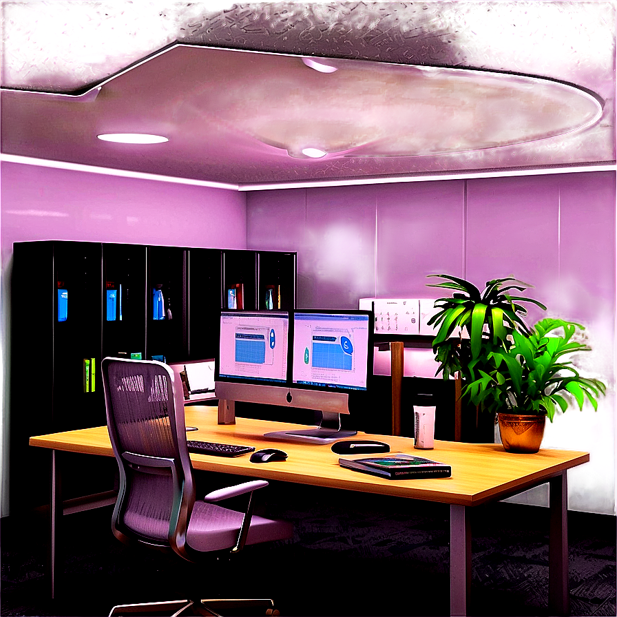 Quiet Office Workspace Png 06112024 PNG Image