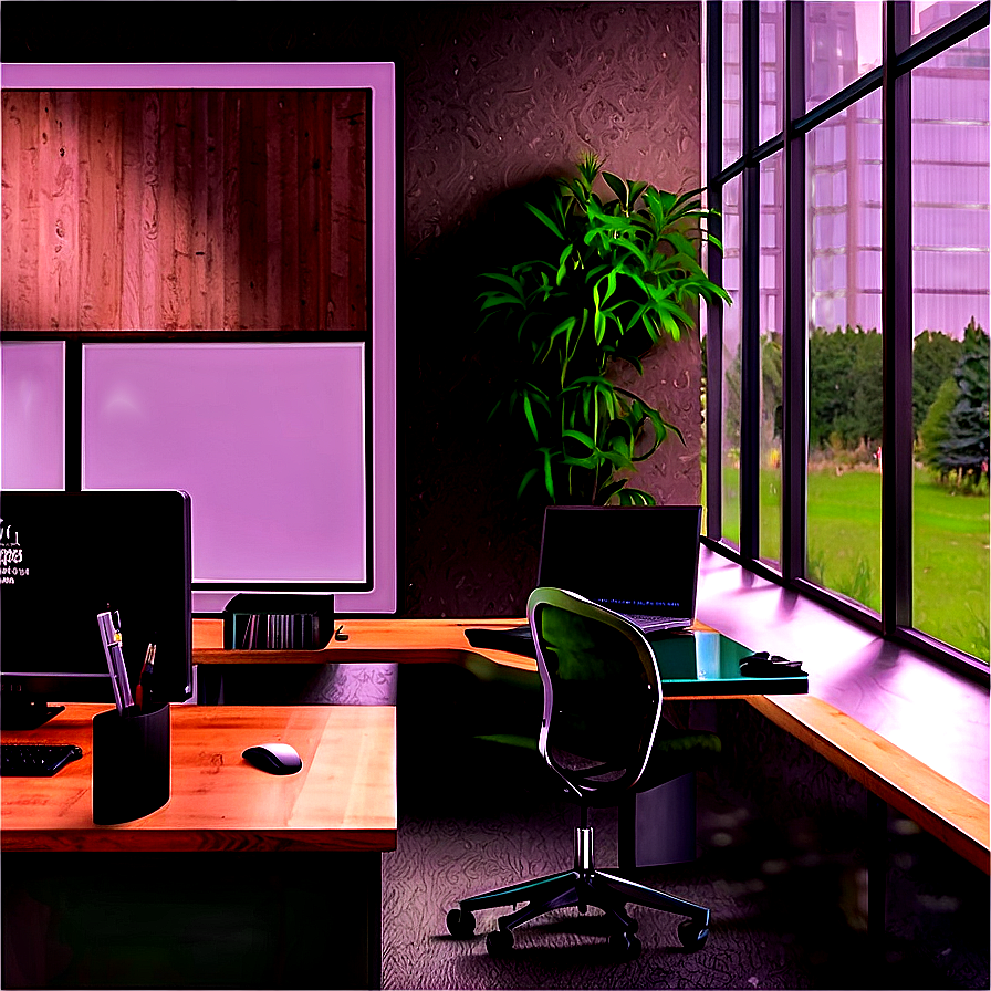 Quiet Office Workspace Png 48 PNG Image