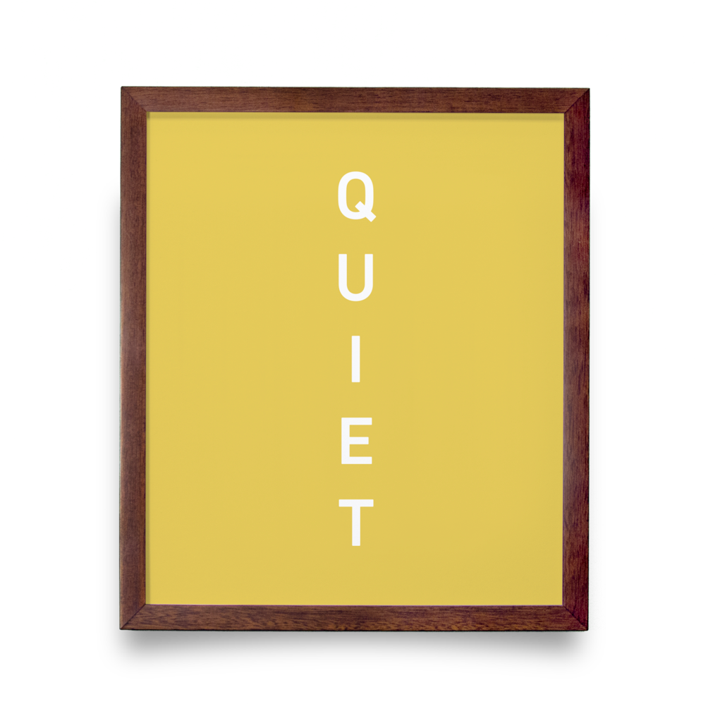 Quiet Sign Yellow Background PNG Image