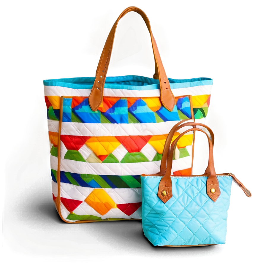 Quilted Tote Bag Png Eos PNG Image