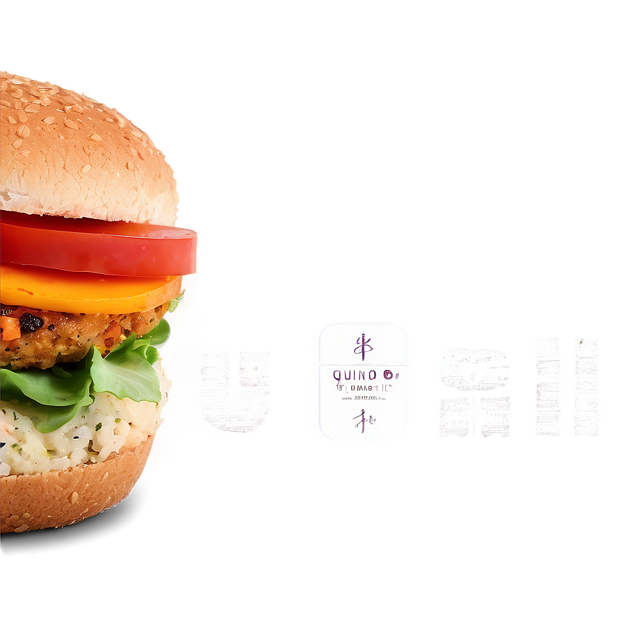 Quinoa Veggie Burger Png Gtw PNG Image