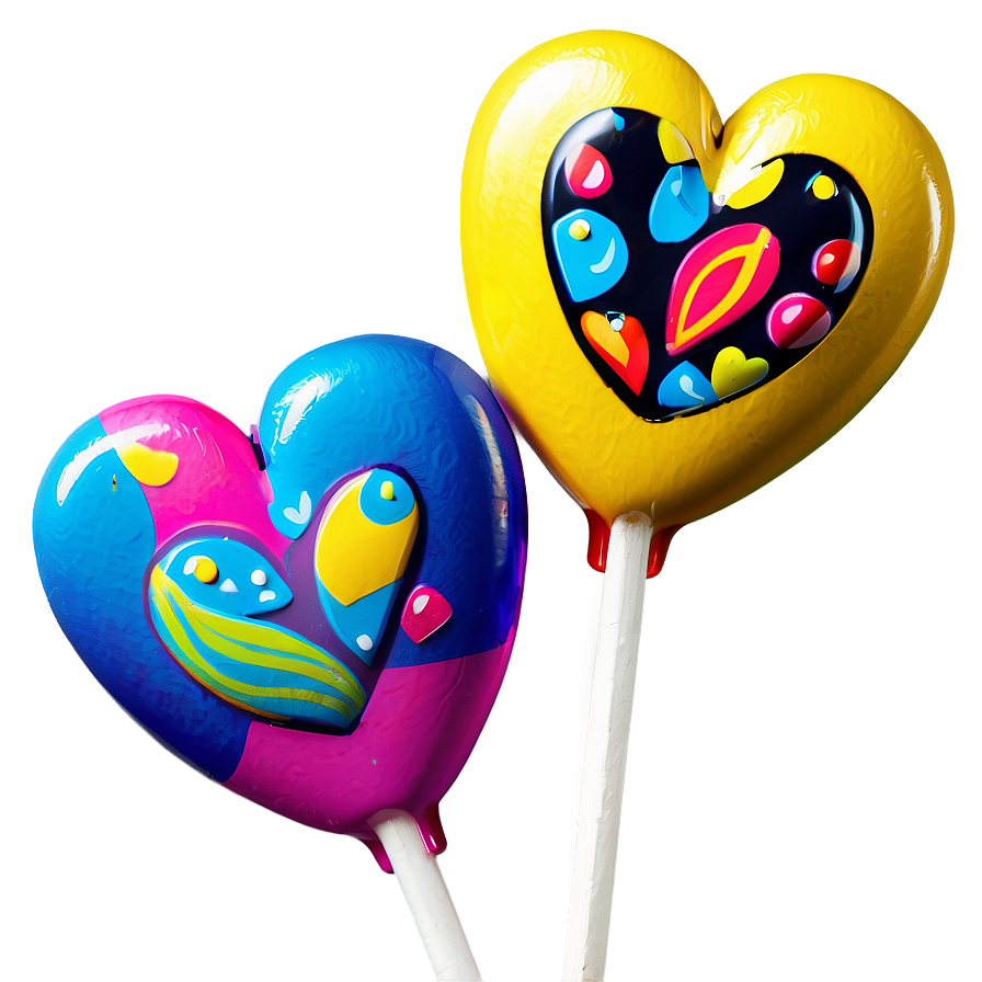 Quirky Heart Lollipop Png 06292024 PNG Image