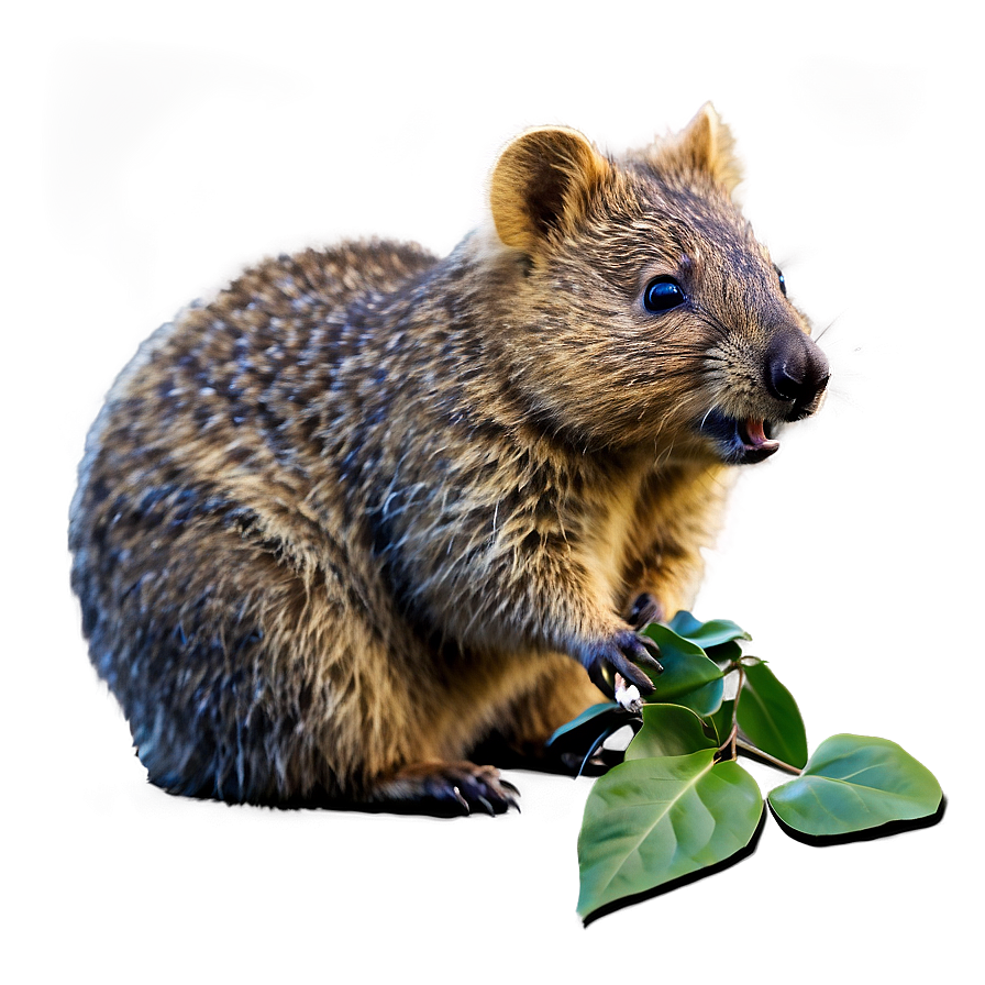 Quokka Eating Leaves Png Nca PNG Image