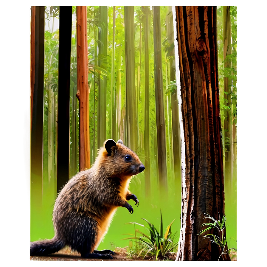 Quokka In Forest Setting Png Fpd69 PNG Image