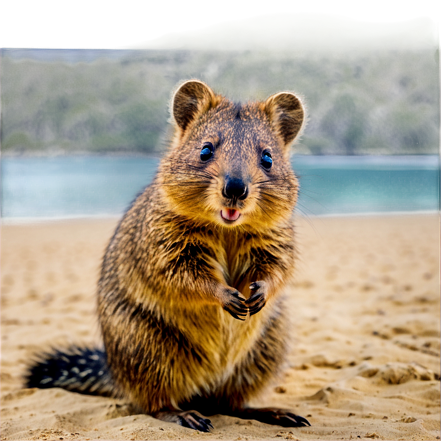 Quokka On The Beach Png Xmi PNG Image