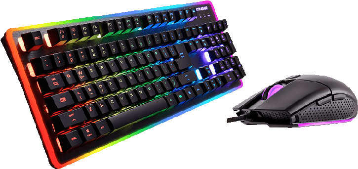 R G B Gaming Keyboardand Mouse Combo PNG Image