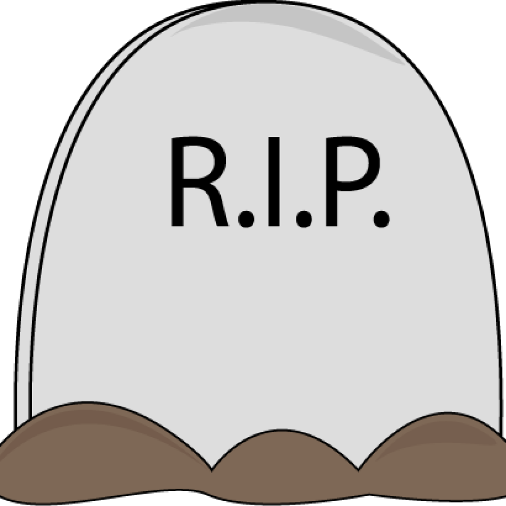 R I P Tombstone Cartoon PNG Image