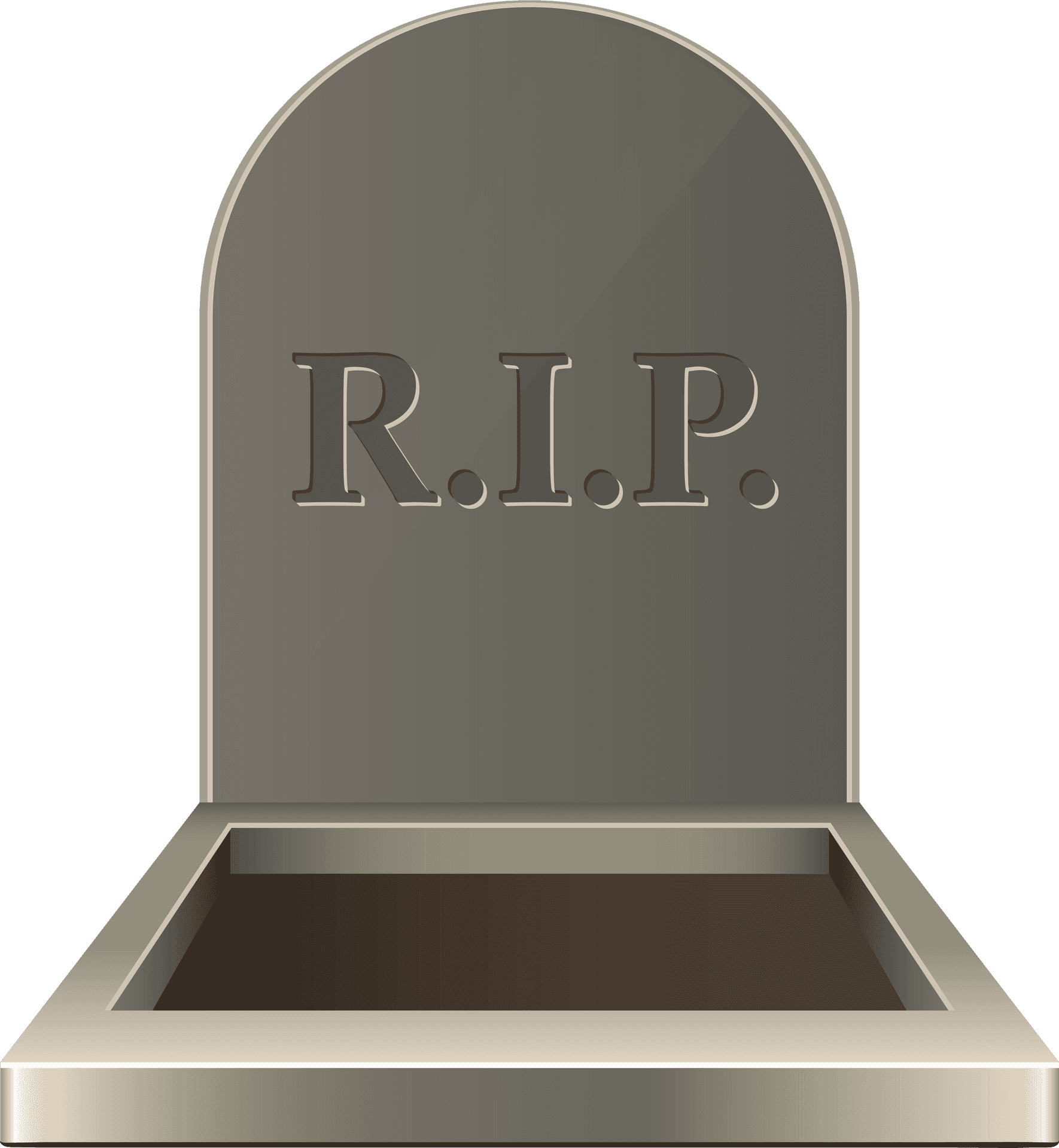 R I P Tombstone Graphic PNG Image