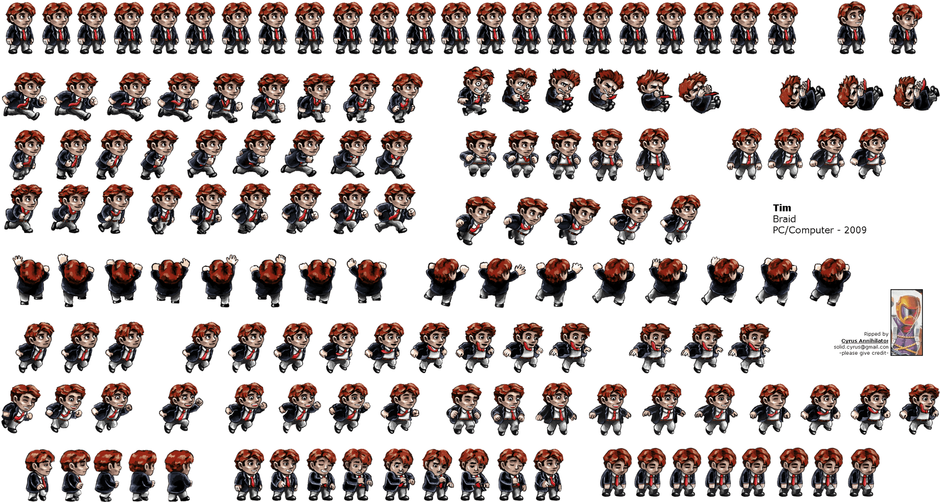 R P G Character Sprite Sheet PNG Image