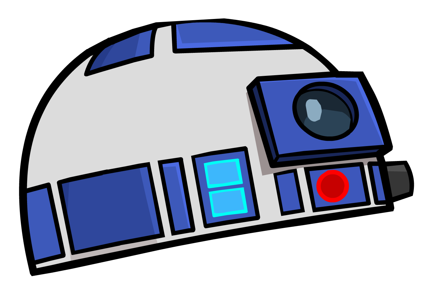 R2 D2 Iconic Droid Illustration PNG Image