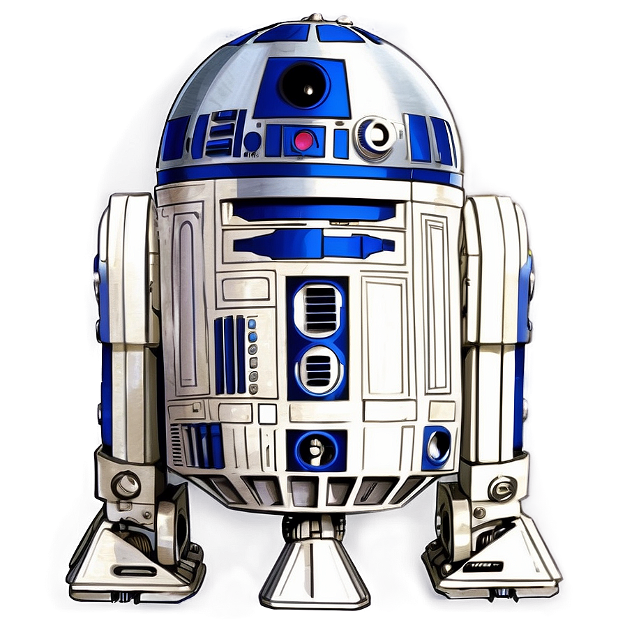 R2d2 Line Art Drawing Png 56 PNG Image