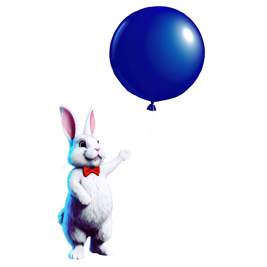 Rabbit With Balloon Png 32 PNG Image