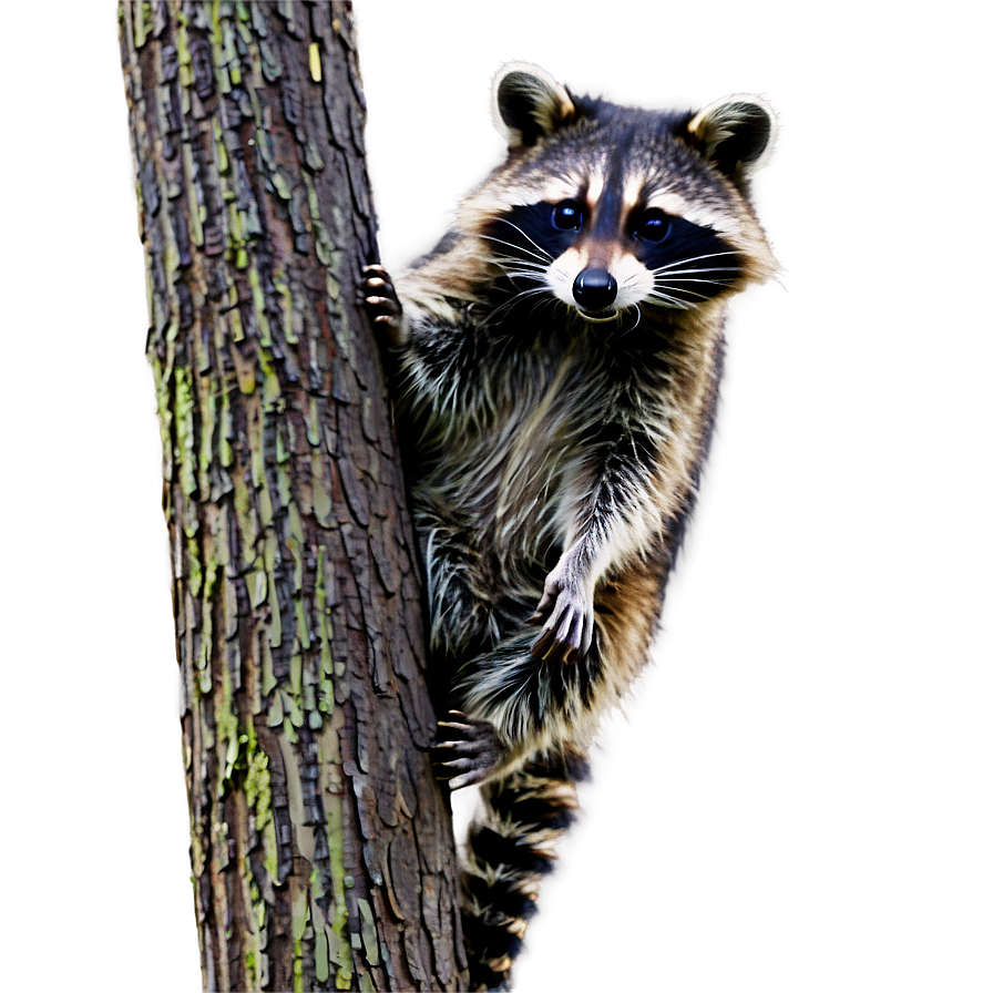 Raccoon Climbing Tree Png Mhj27 PNG Image