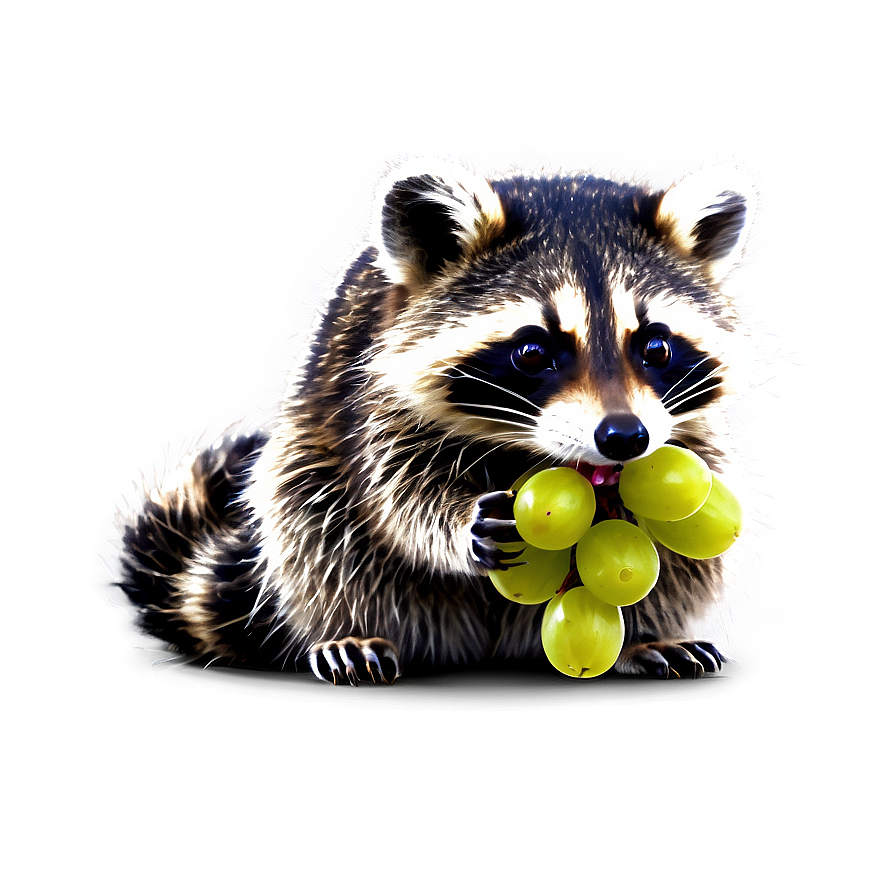 Raccoon Eating Grapes Png Cav PNG Image