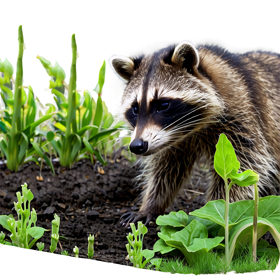 Raccoon In Garden Png 77 PNG Image