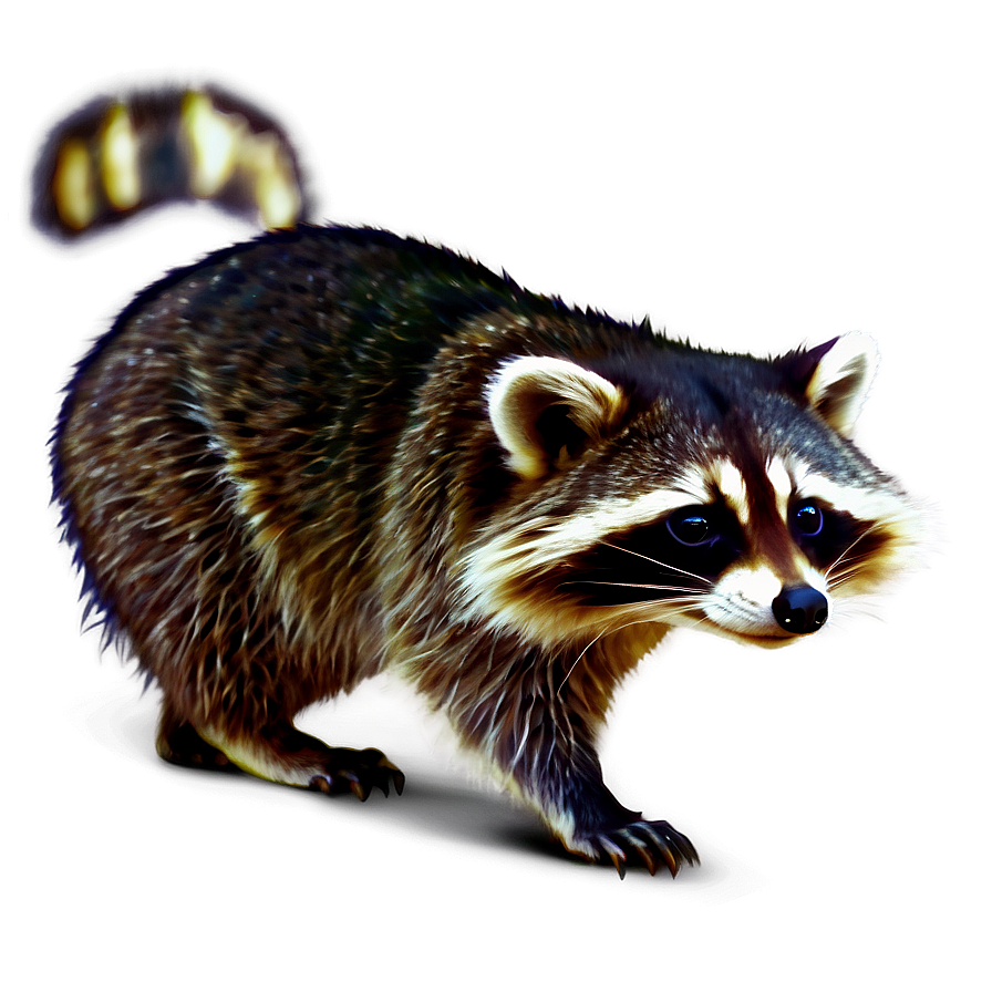 Raccoon In Night Scene Png Gbv50 PNG Image