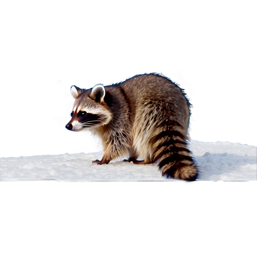 Raccoon In Snow Png Oec88 PNG Image