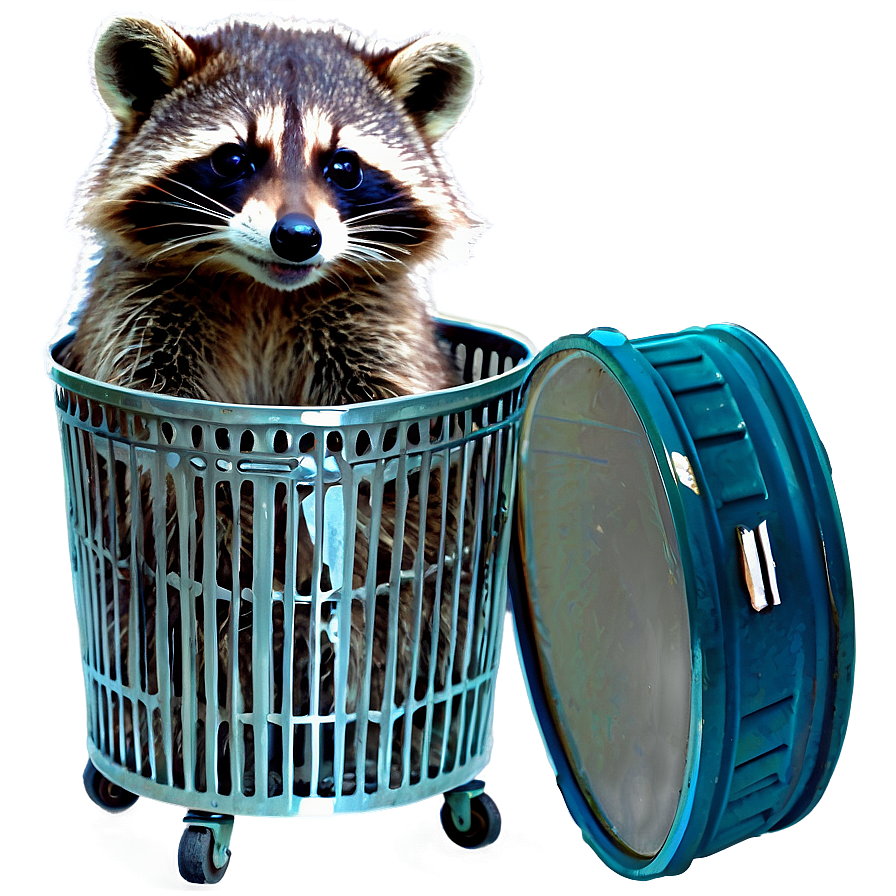 Raccoon In Trash Can Png 05232024 PNG Image