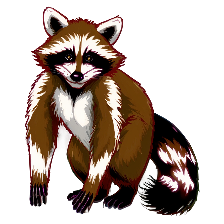 Raccoon With Bandit Mask Png Qrg PNG Image