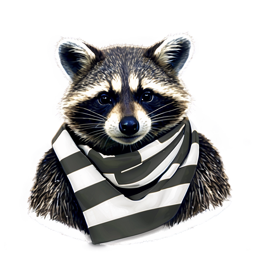 Raccoon With Scarf Png 60 PNG Image