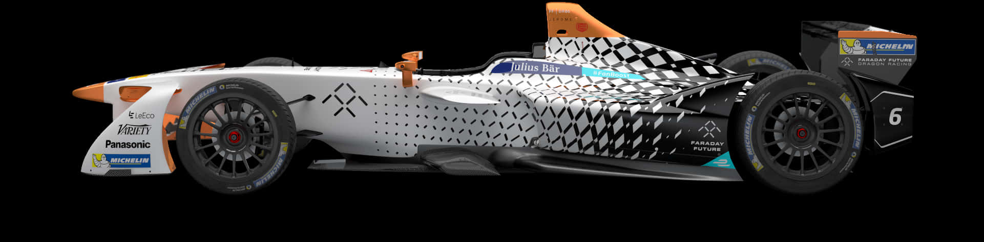 Racecar Side Profile View PNG Image